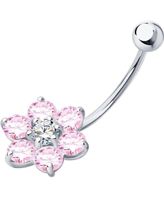 Sudraba auskars nabā ar cirkoniju - Auskari nabā un degunā - Goldinga