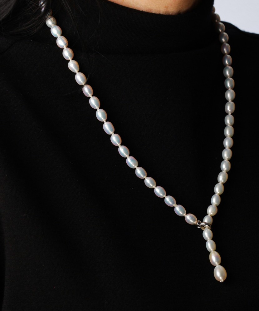 Sudraba ķēdīte - Pērļu kaklarotas - Goldinga