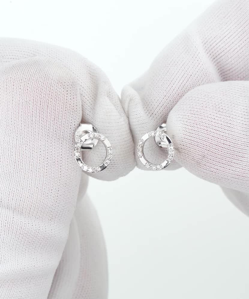 Baltā zelta auskari ar briljantiem - Goldinga