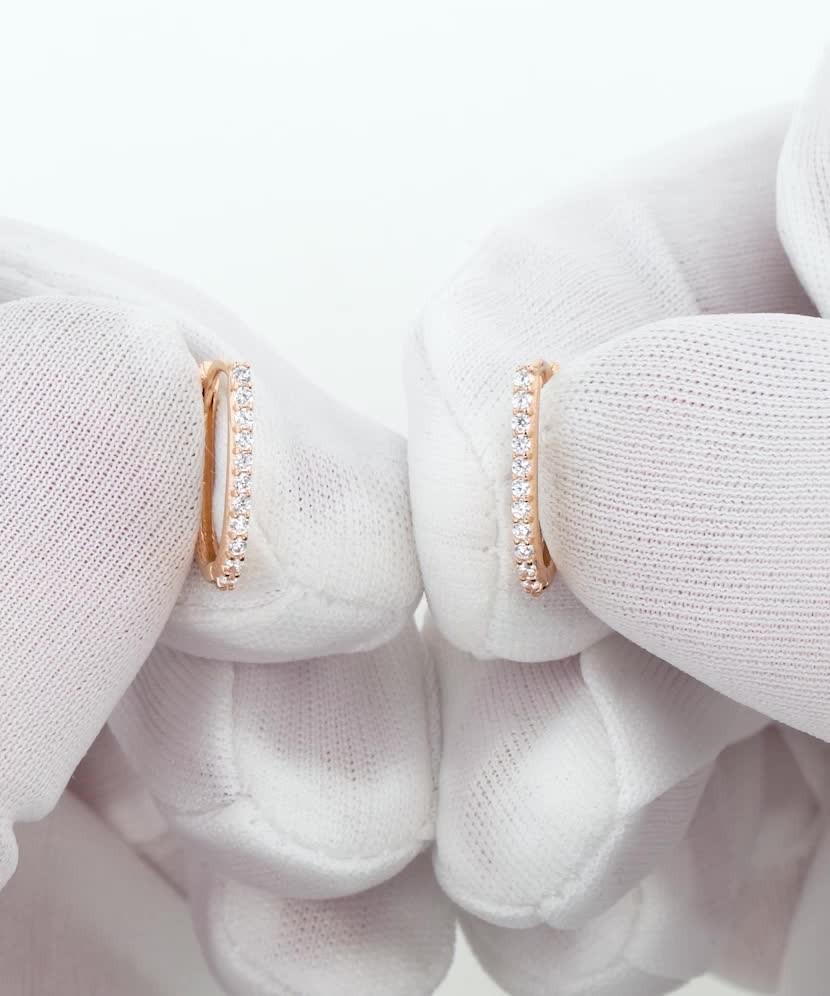 Золотые серьги с цирконами