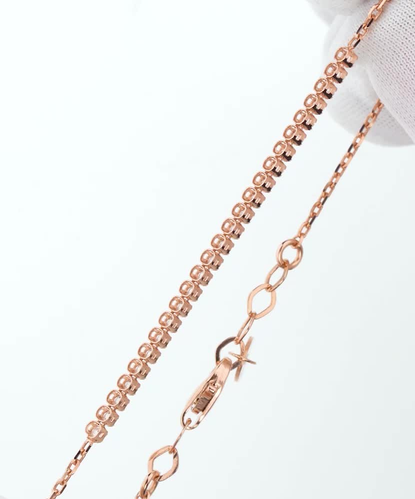 Золотой браслет с цирконами