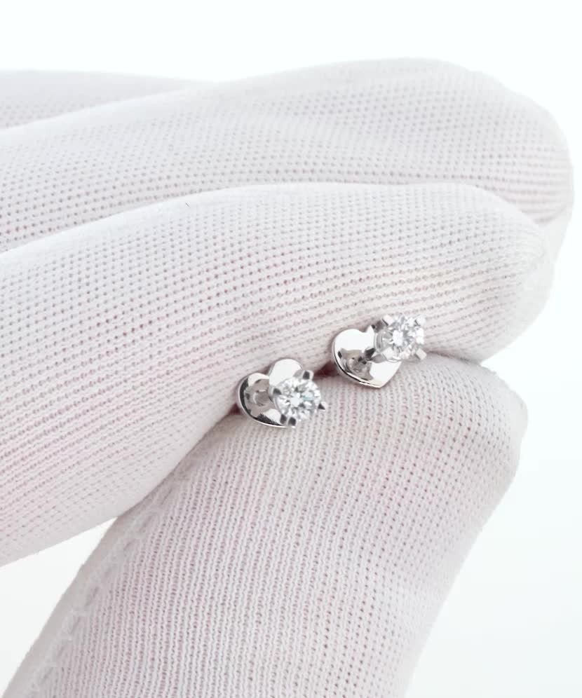 Baltā zelta auskari ar briljantiem