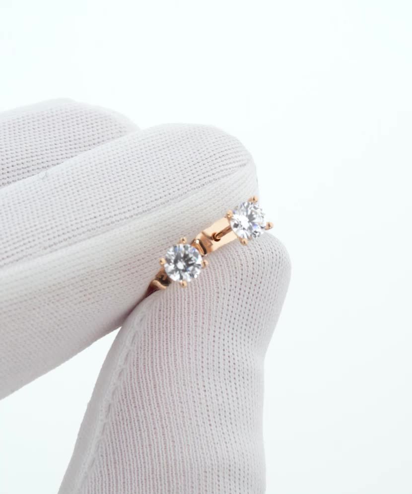 Золотые серьги с цирконами