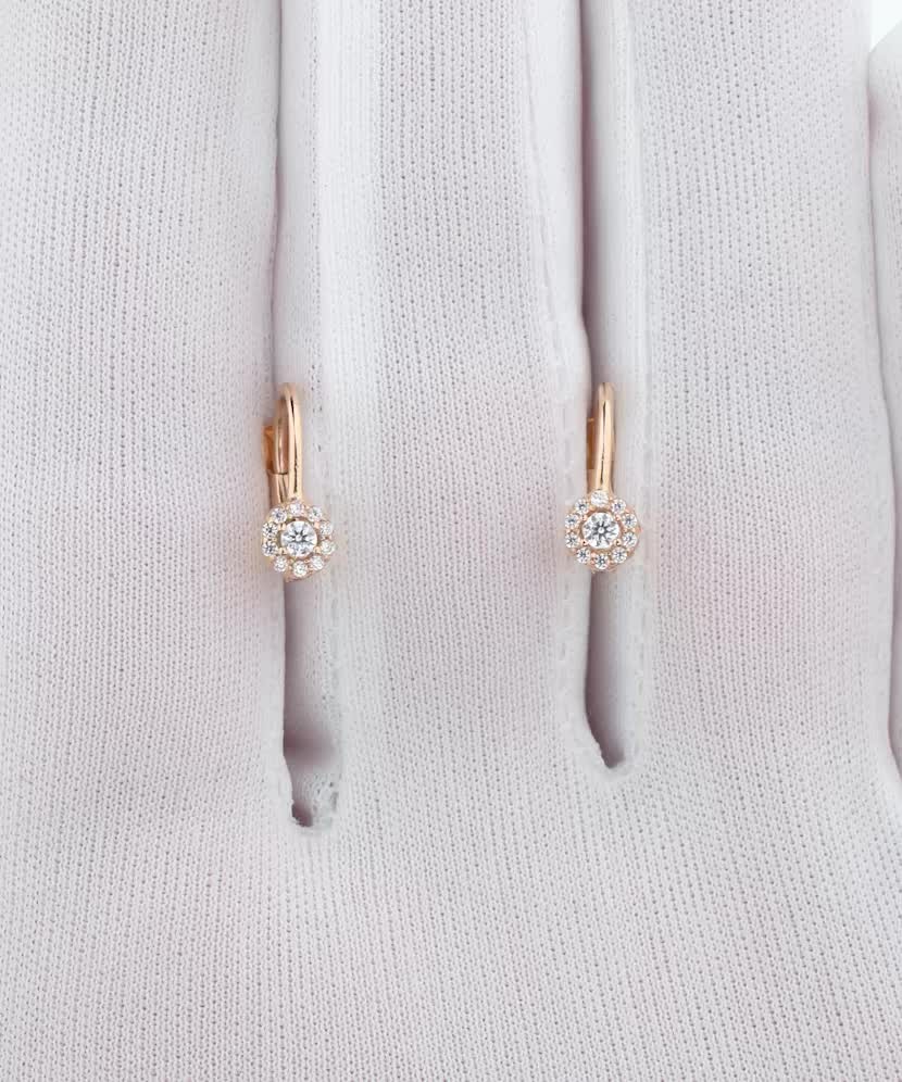 Золотые серьги с цирконами