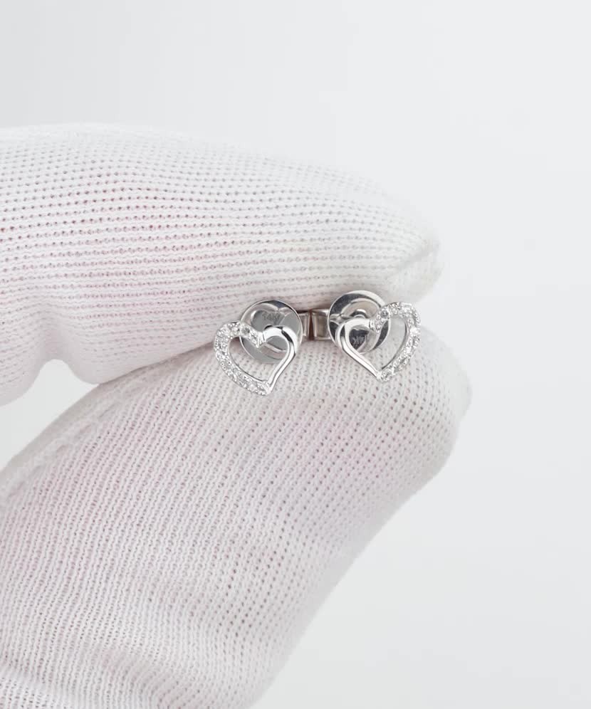 Серьги из белого золота с бриллиантами