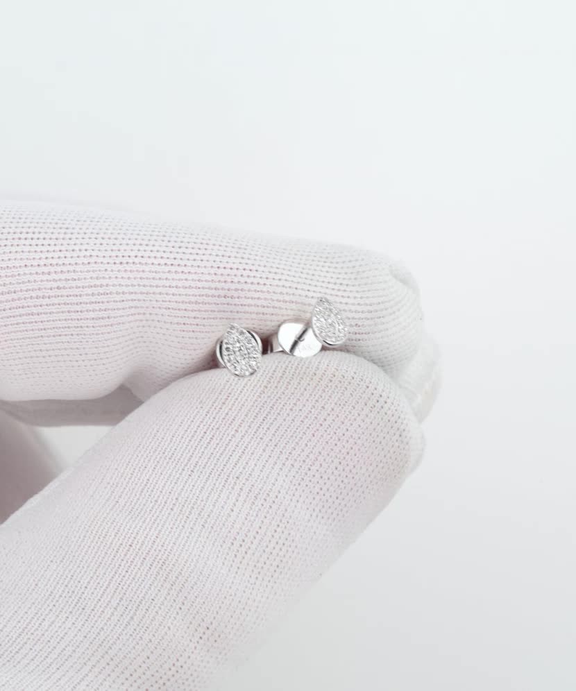 Серьги из белого золота с бриллиантами