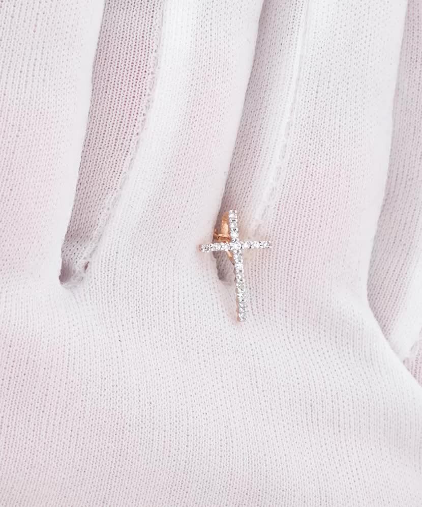 Auksinis pakabukas su deimantais "Kryželis" - Goldinga