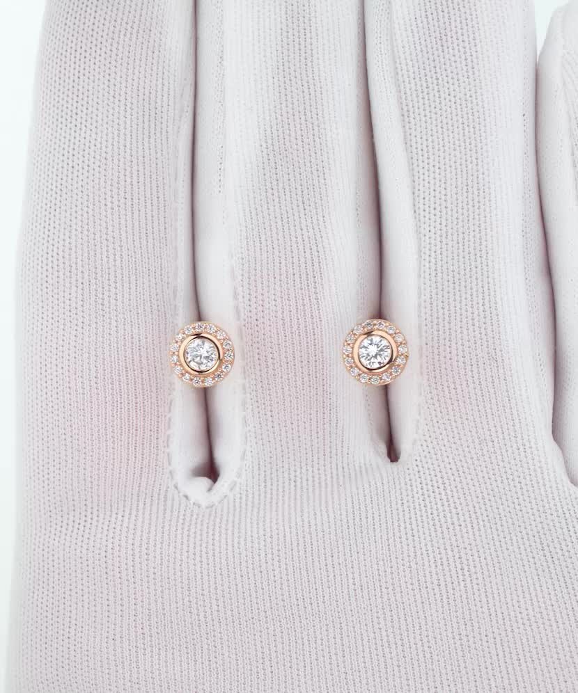 Золотые серьги с цирконами