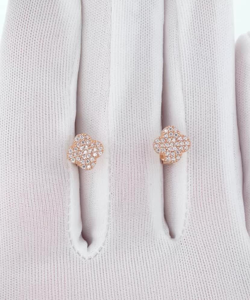 Zelta auskari ar cirkonijiem - Goldinga