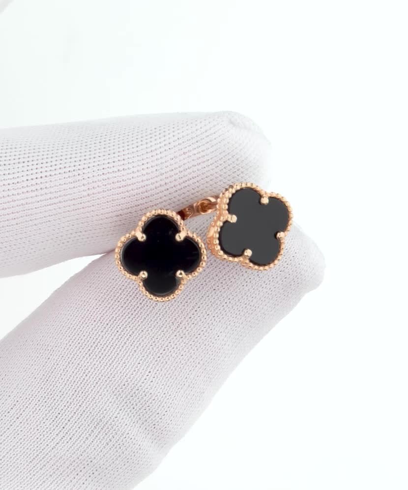 Zelta auskari ar emalju 12mm - Goldinga