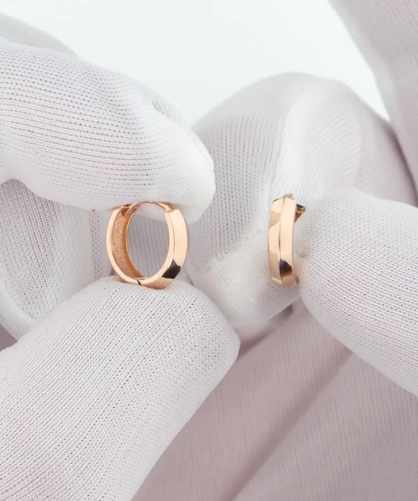 Золотые серьги 13mm