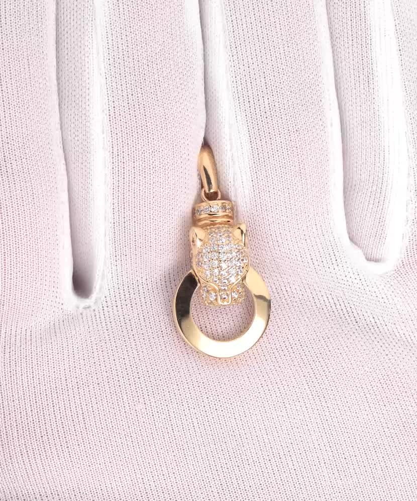 Золотой подвеска с цирконами