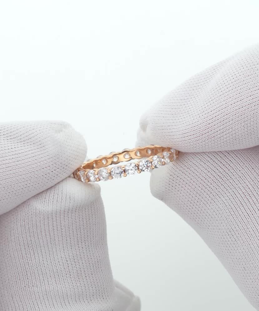 Золотое кольцо с цирконами