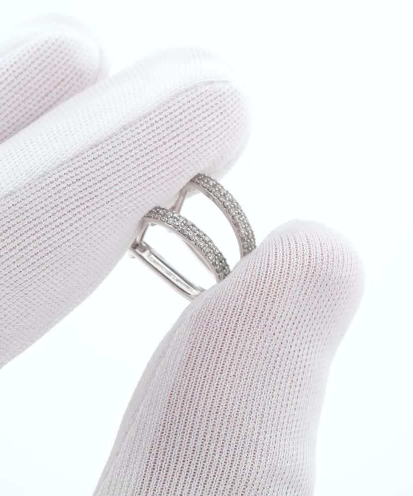 Baltā zelta auskari ar briljantiem - Goldinga