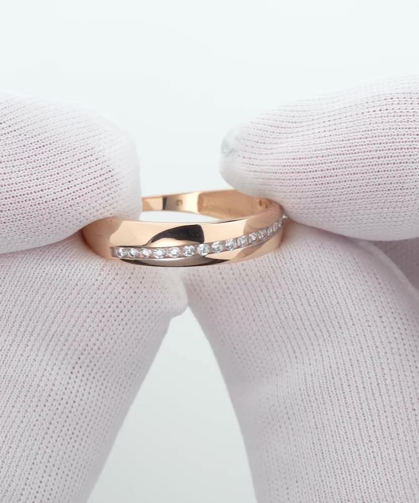 Zelta gredzens ar cirkonijiem