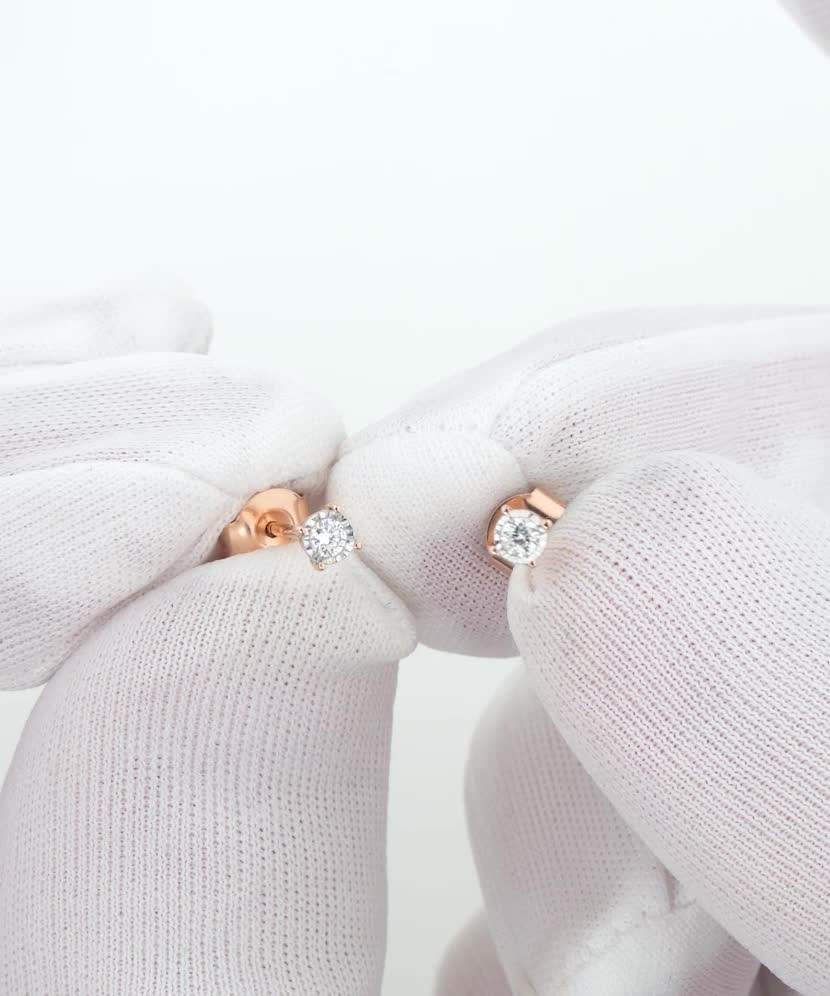 Zelta auskari ar dimantiem - Goldinga