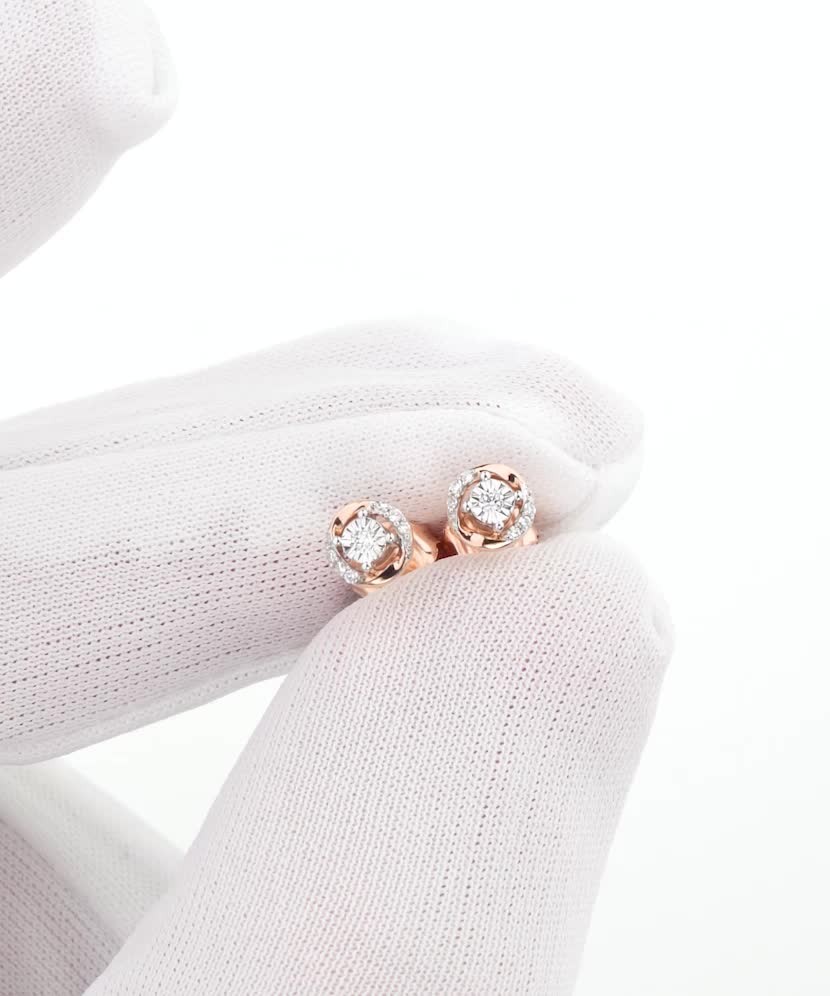 Золотые серьги с алмазами