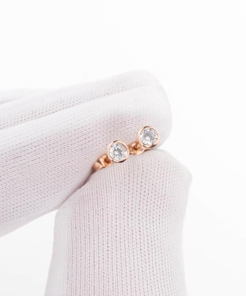 Zelta auskari ar cirkonijiem