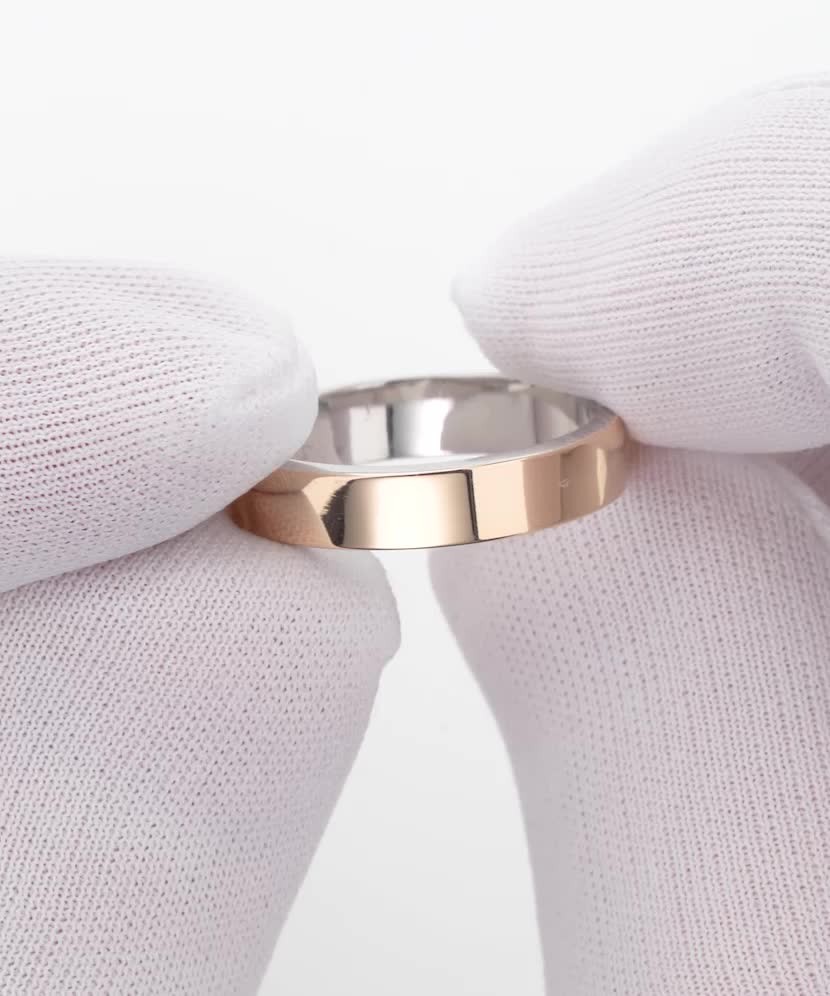 Sudraba laulības gredzens ar zelta plāksni