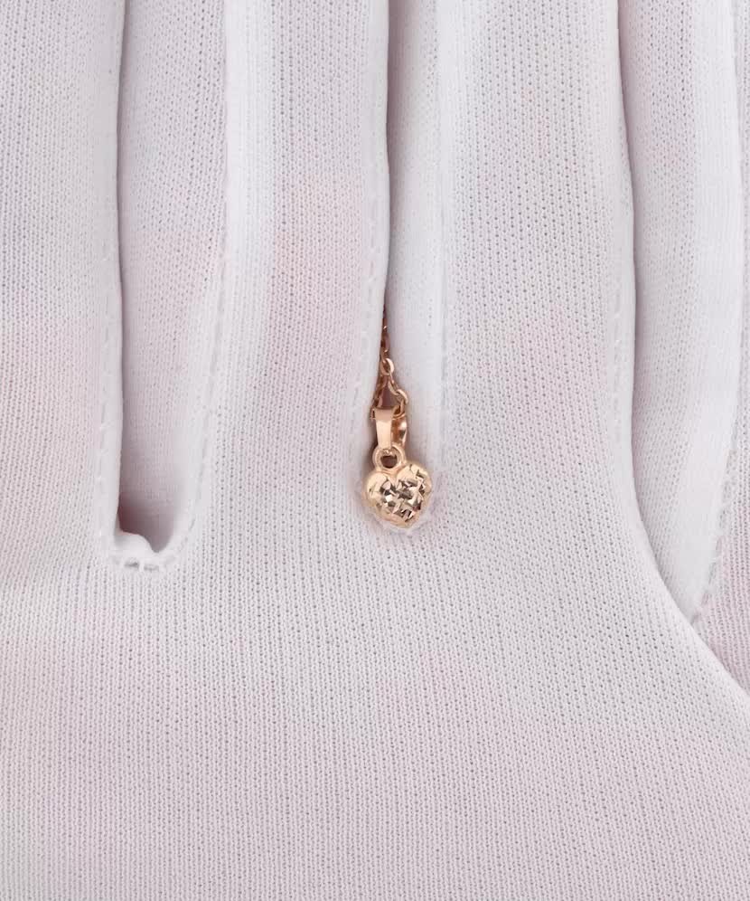 Золотой подвеска "Сердечко"