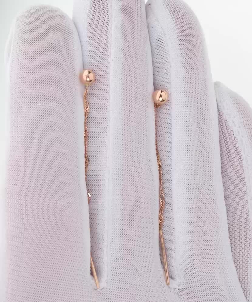 Золотые серьги Дубль