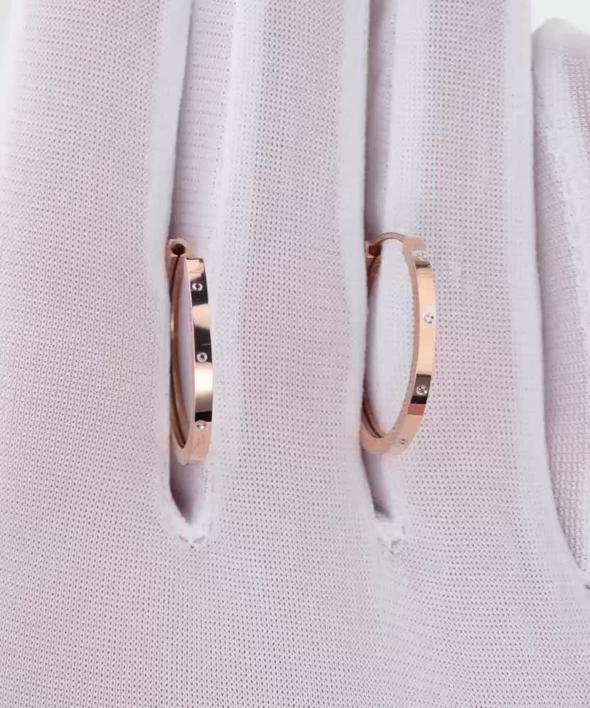 Zelta auskaru komplekti 25mm