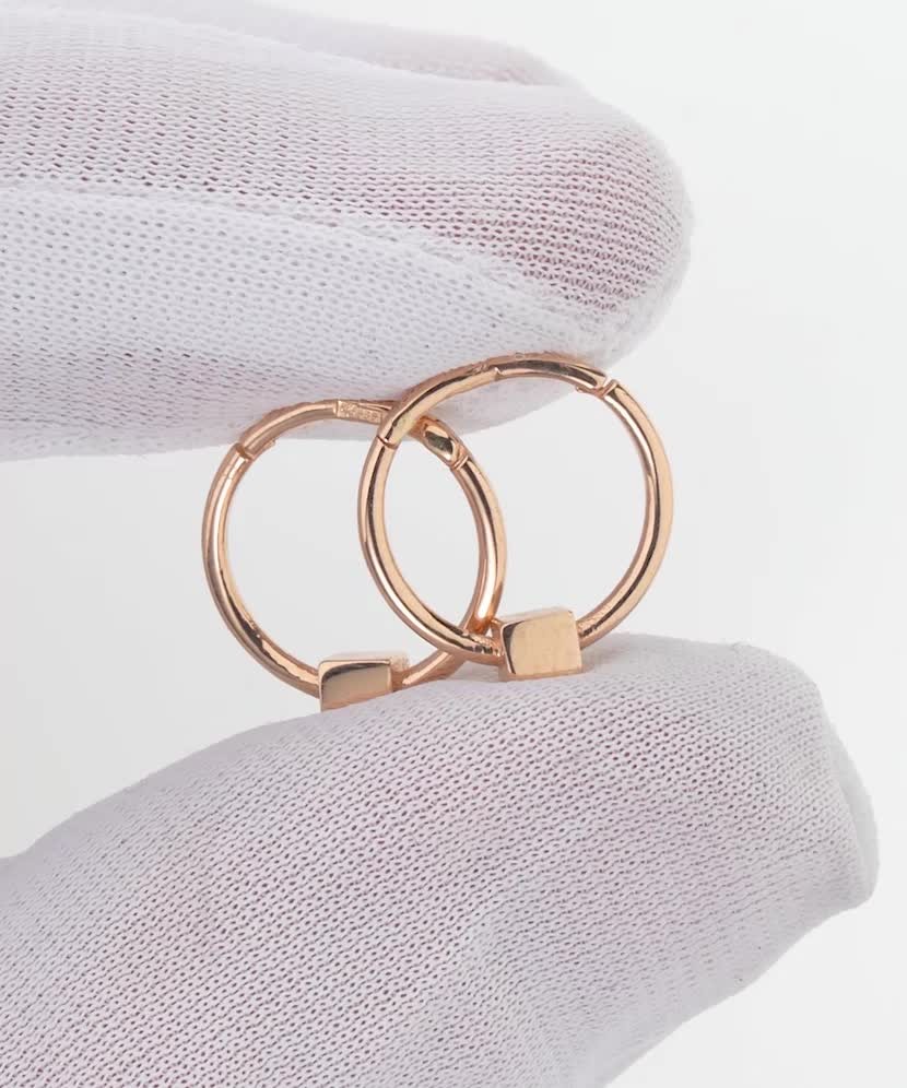 Золотые серьги конго 13мм