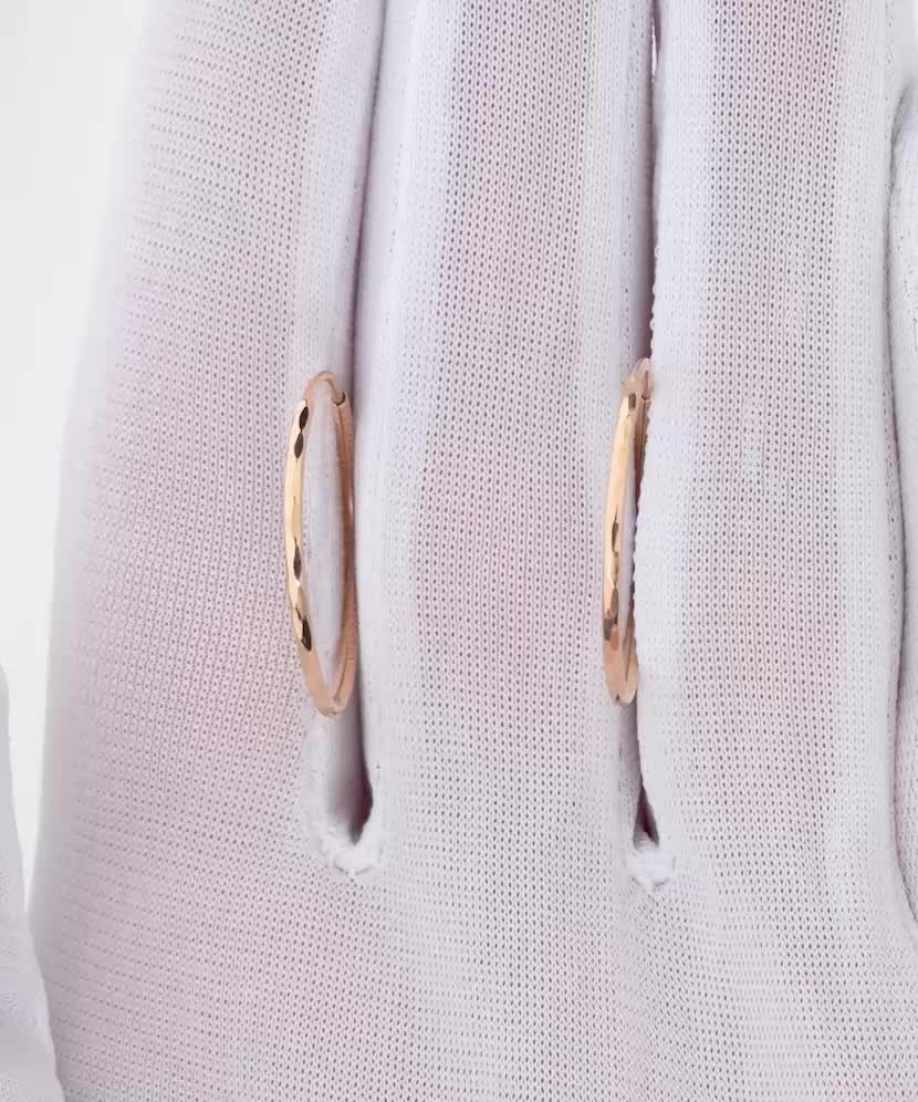 Zelta auskaru komplekti ar gravējumu 24m