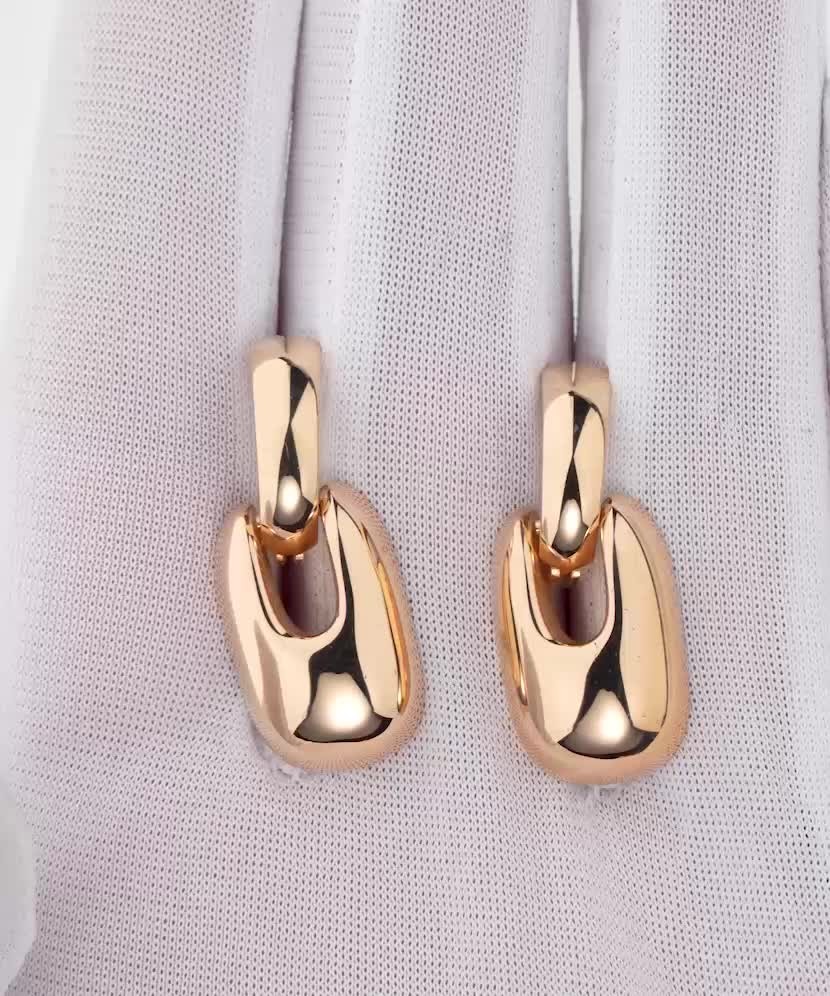 Золотые серьги Дубль