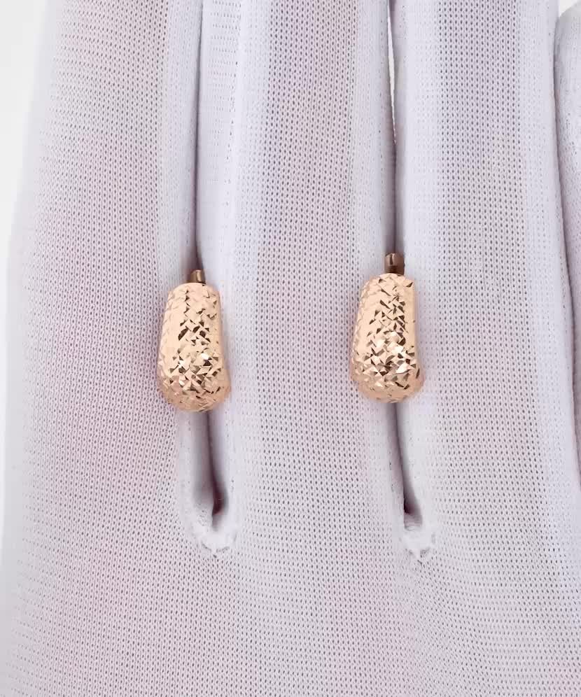 Золотые серьги Дубль