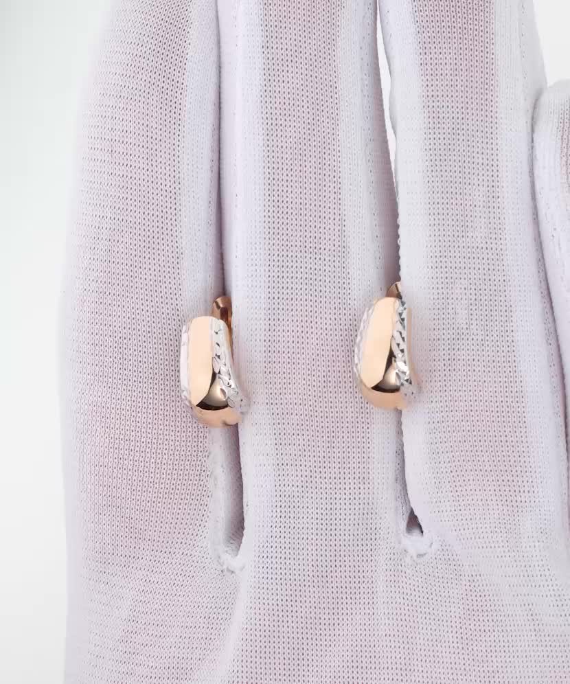 Золотые серьги Дубль