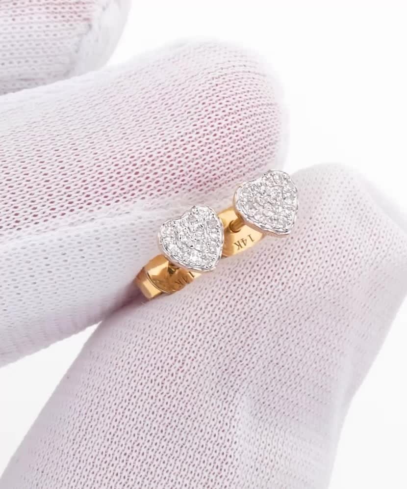 Dzeltena zelta auskari ar briljantiem