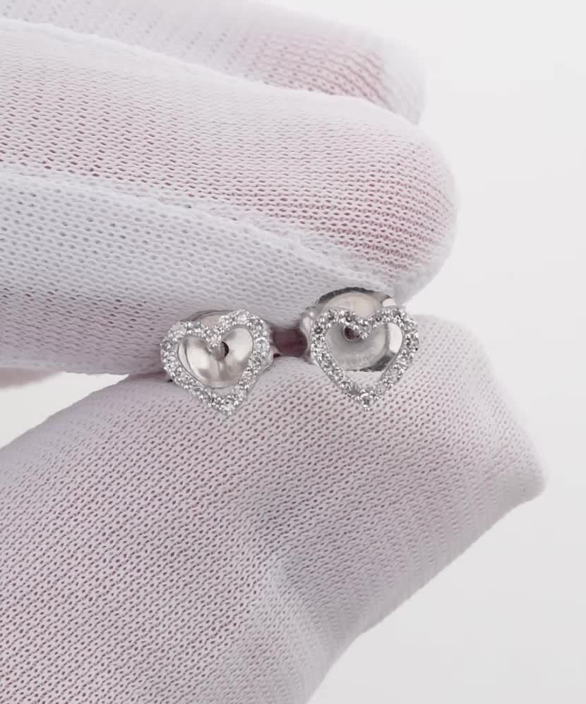 Baltā zelta auskari ar dimantiem