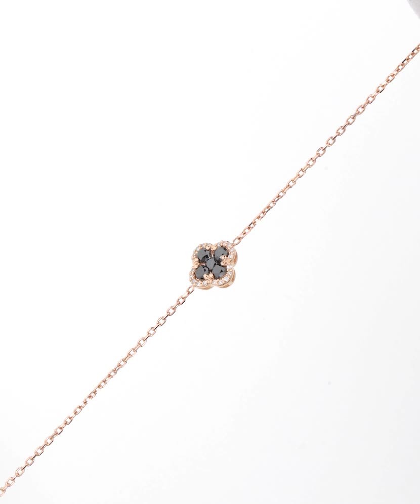 Золотой браслет с черными бриллиантами