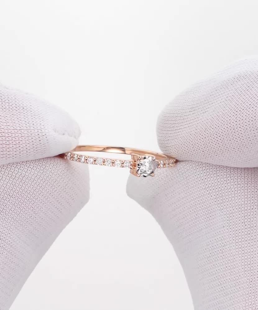 Золотое кольцо с алмазами