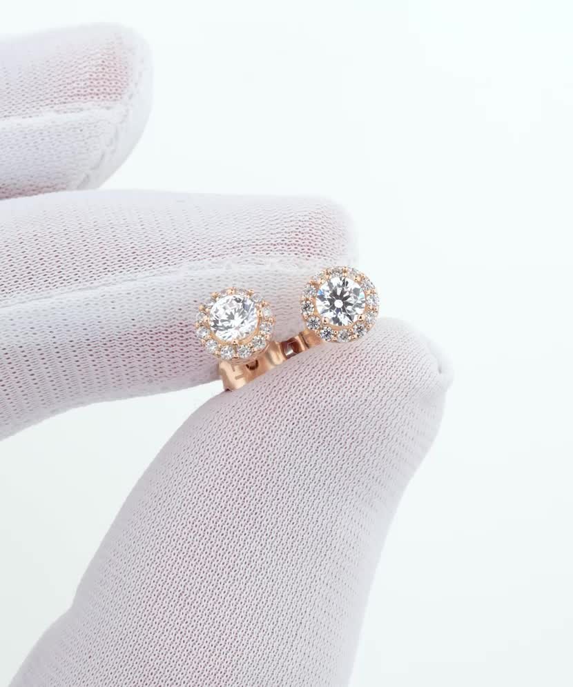 Zelta auskari ar cirkonijiem