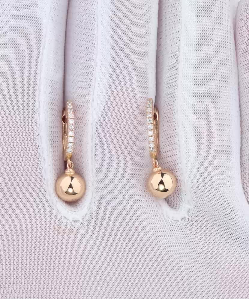 Zelta auskari ar cirkonijiem