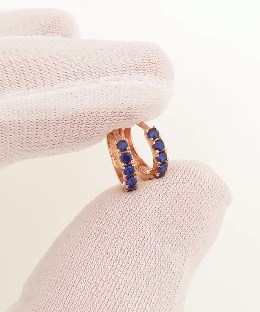 Zelta bērnu auskari ar cirkonijiem