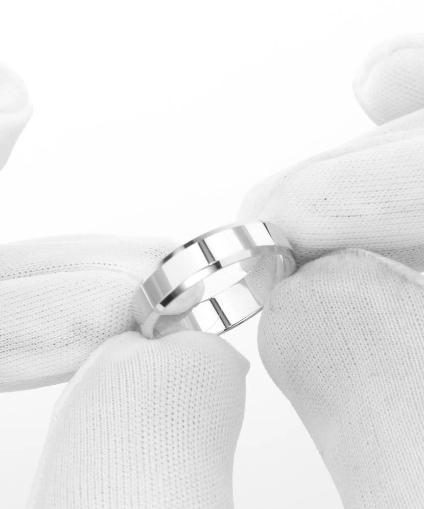 Обручальное кольцо из белого золота 4,5 мм с комфортом