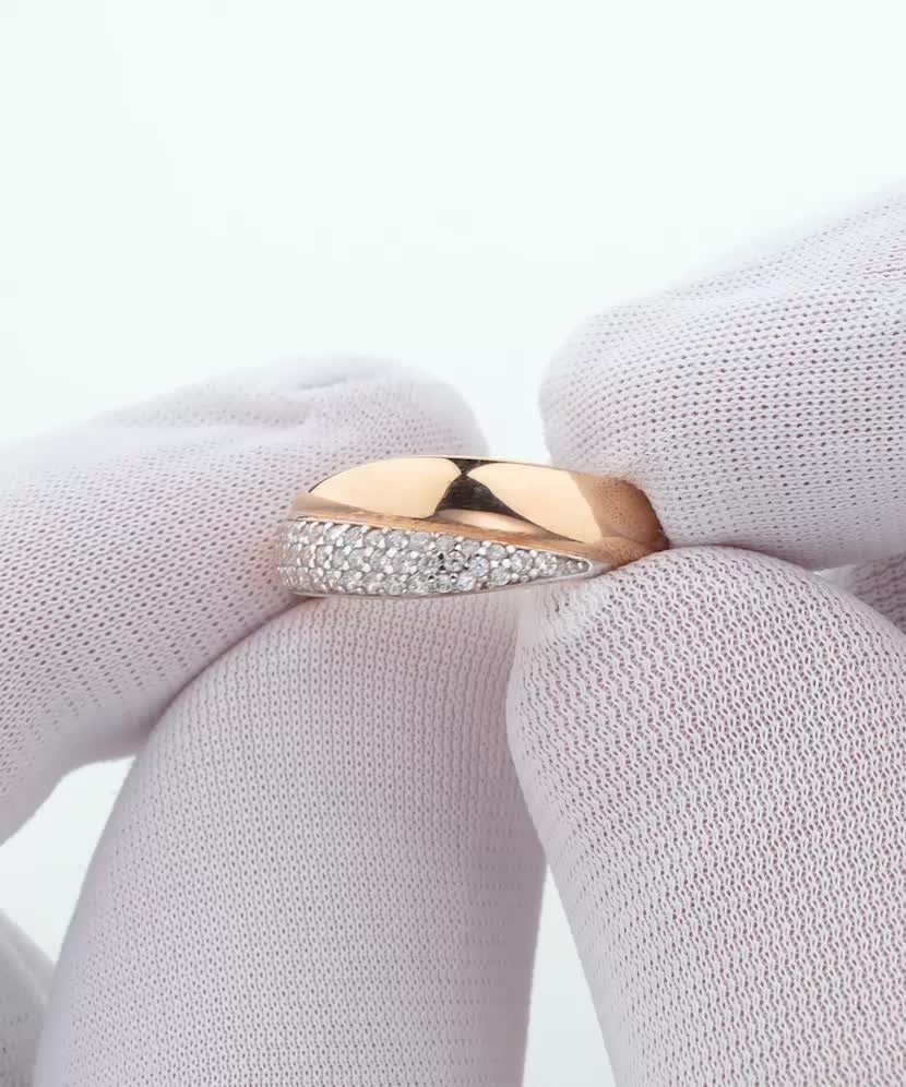 Zelta gredzens ar cirkonijiem