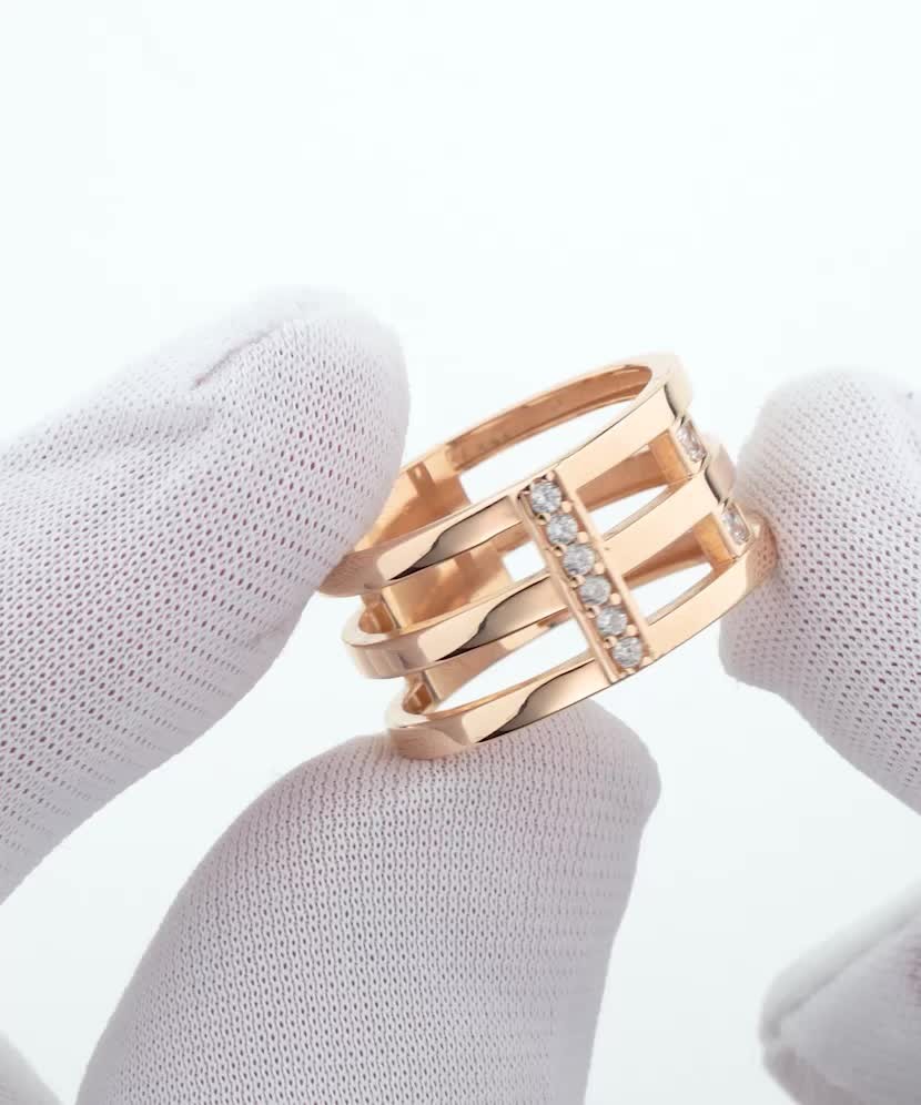 Zelta gredzens ar cirkonijiem