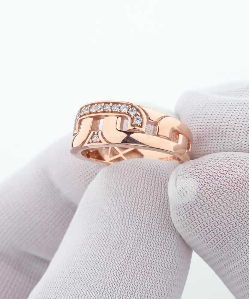 Zelta gredzens ar cirkonijiem