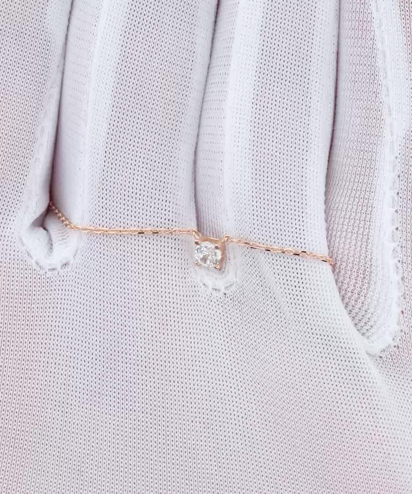 Zelta ķēdīte ar cirkonija piekariņu