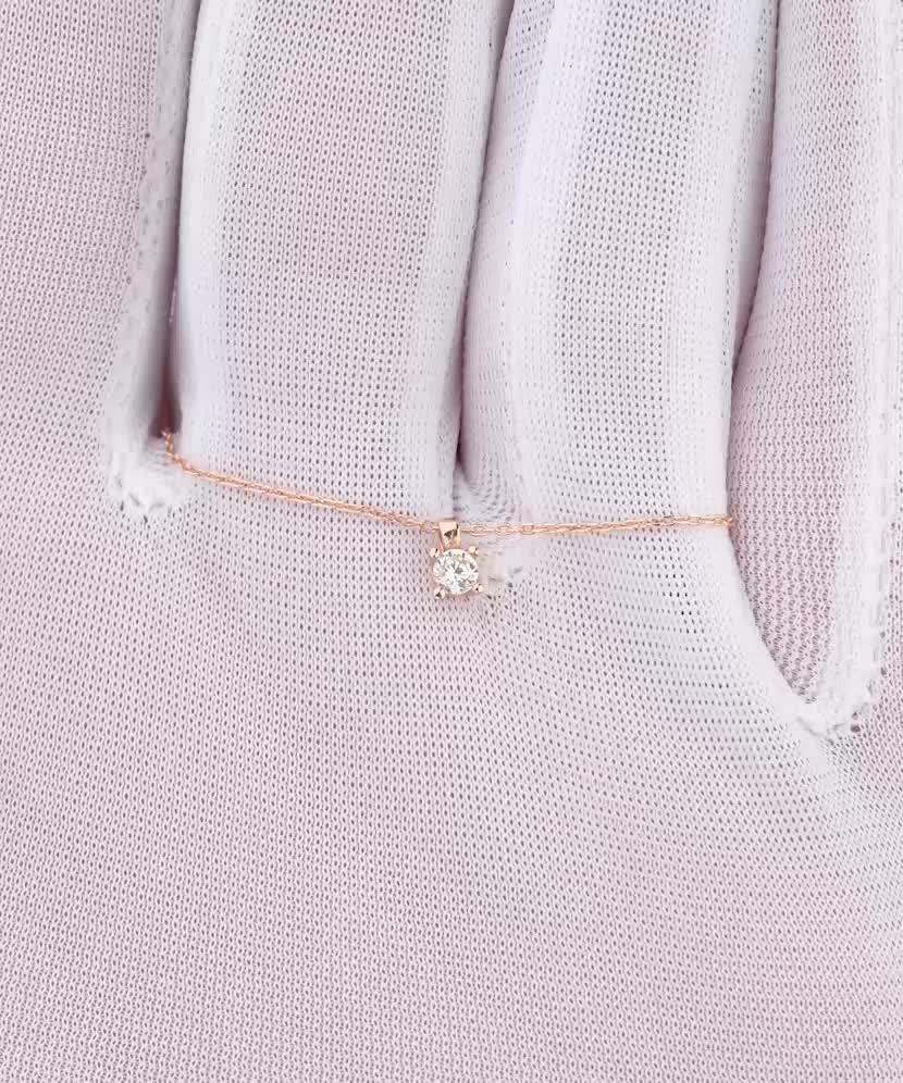 Zelta ķēdīte ar cirkonija piekariņu