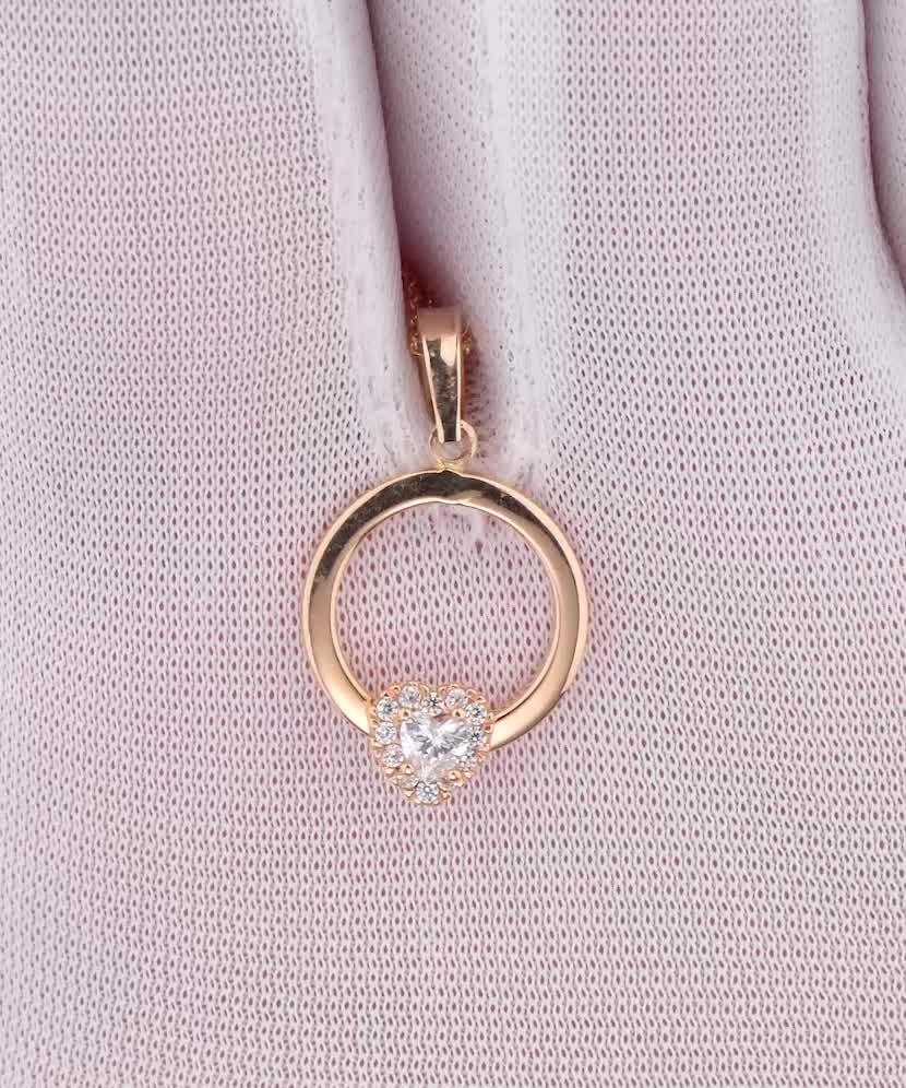 Золотой подвеска с цирконом