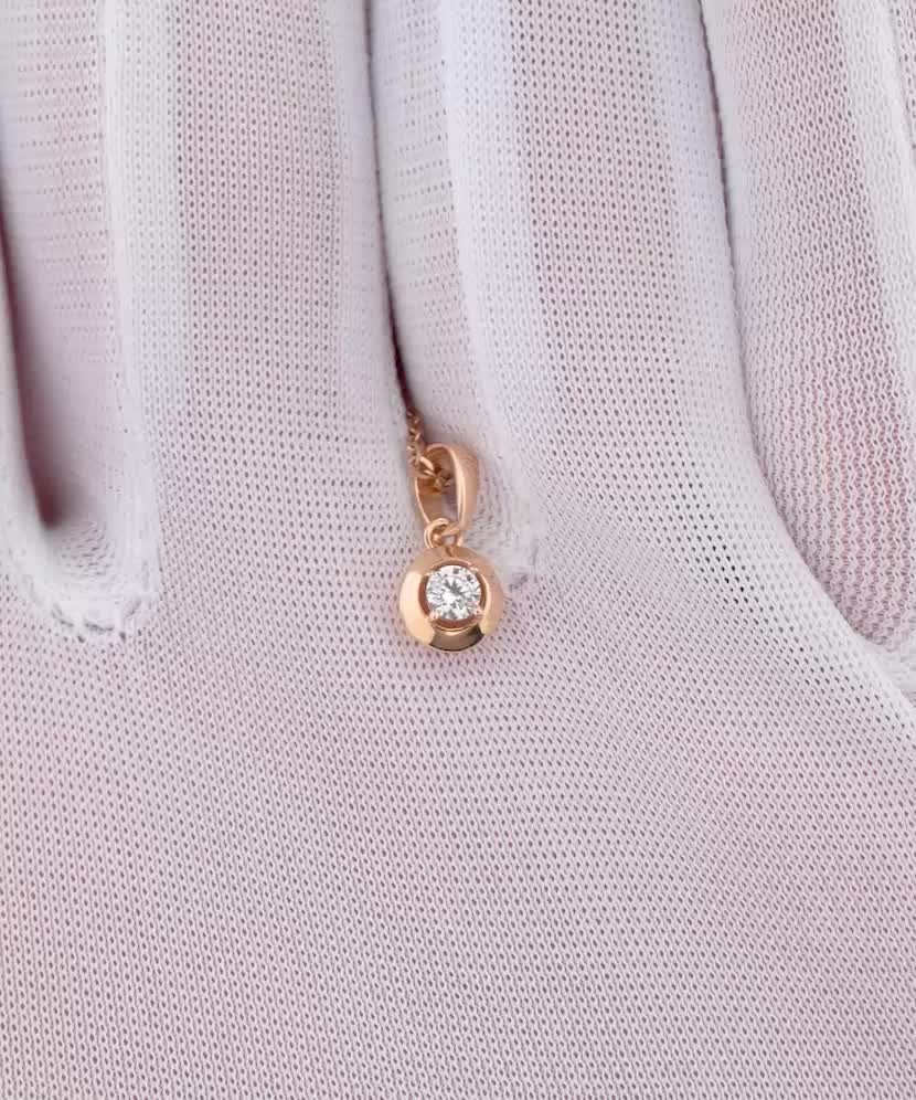 Золотой подвеска с цирконами