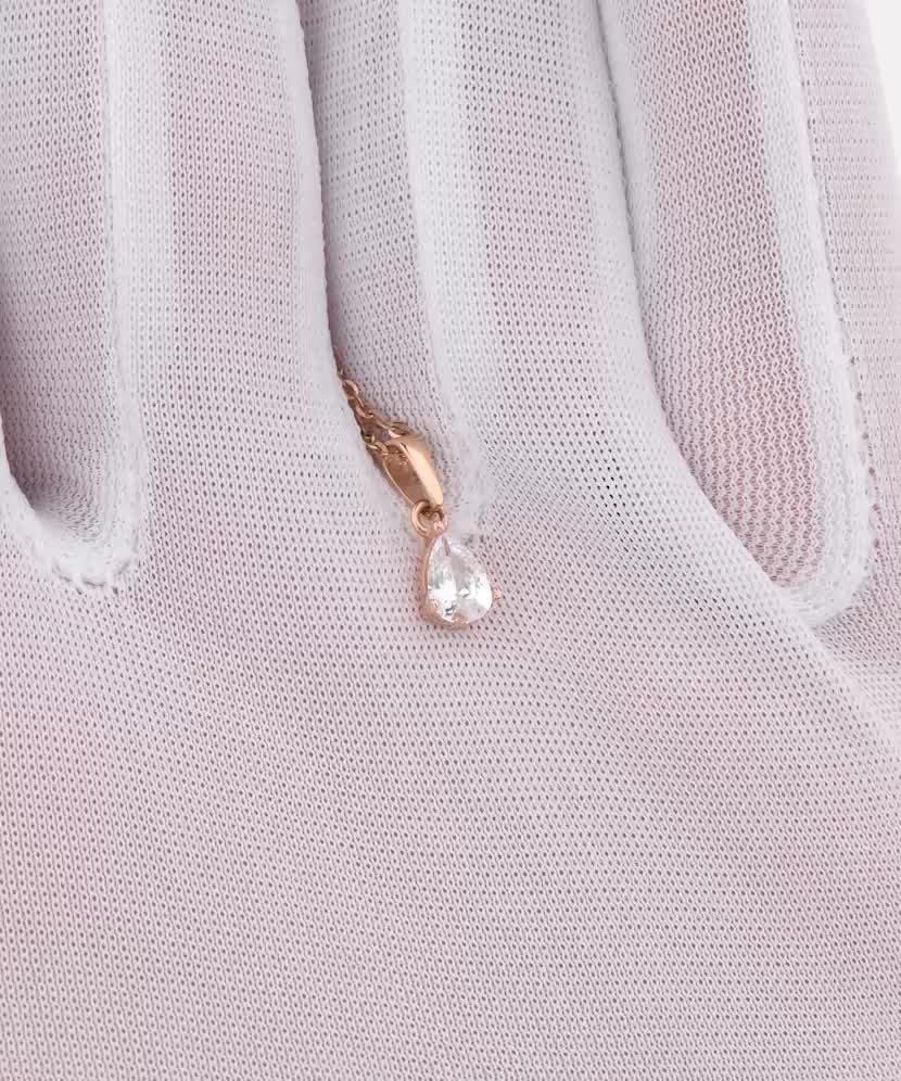 Золотой подвеска с цирконами