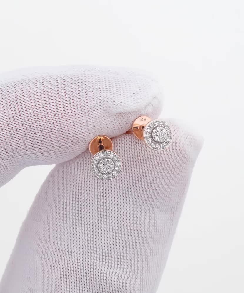 Золотые серьги с алмазами