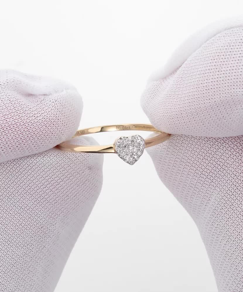 Dzeltena zelta gredzens ar dimantiem