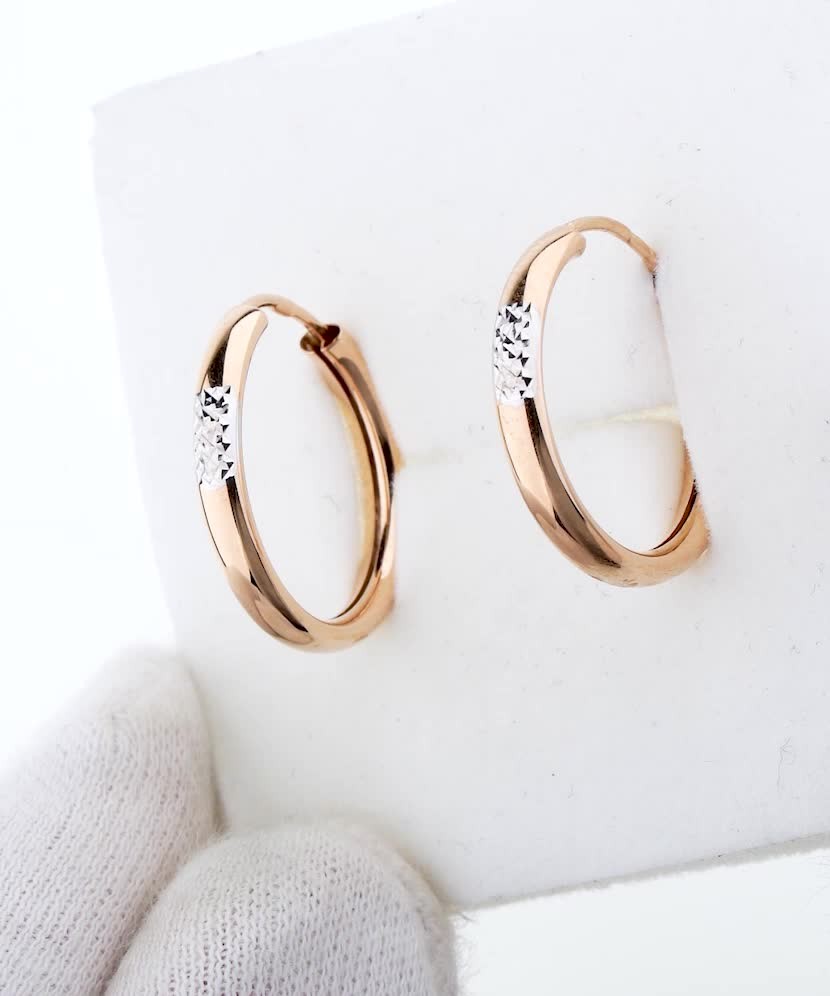 Золотые серьги 19мм